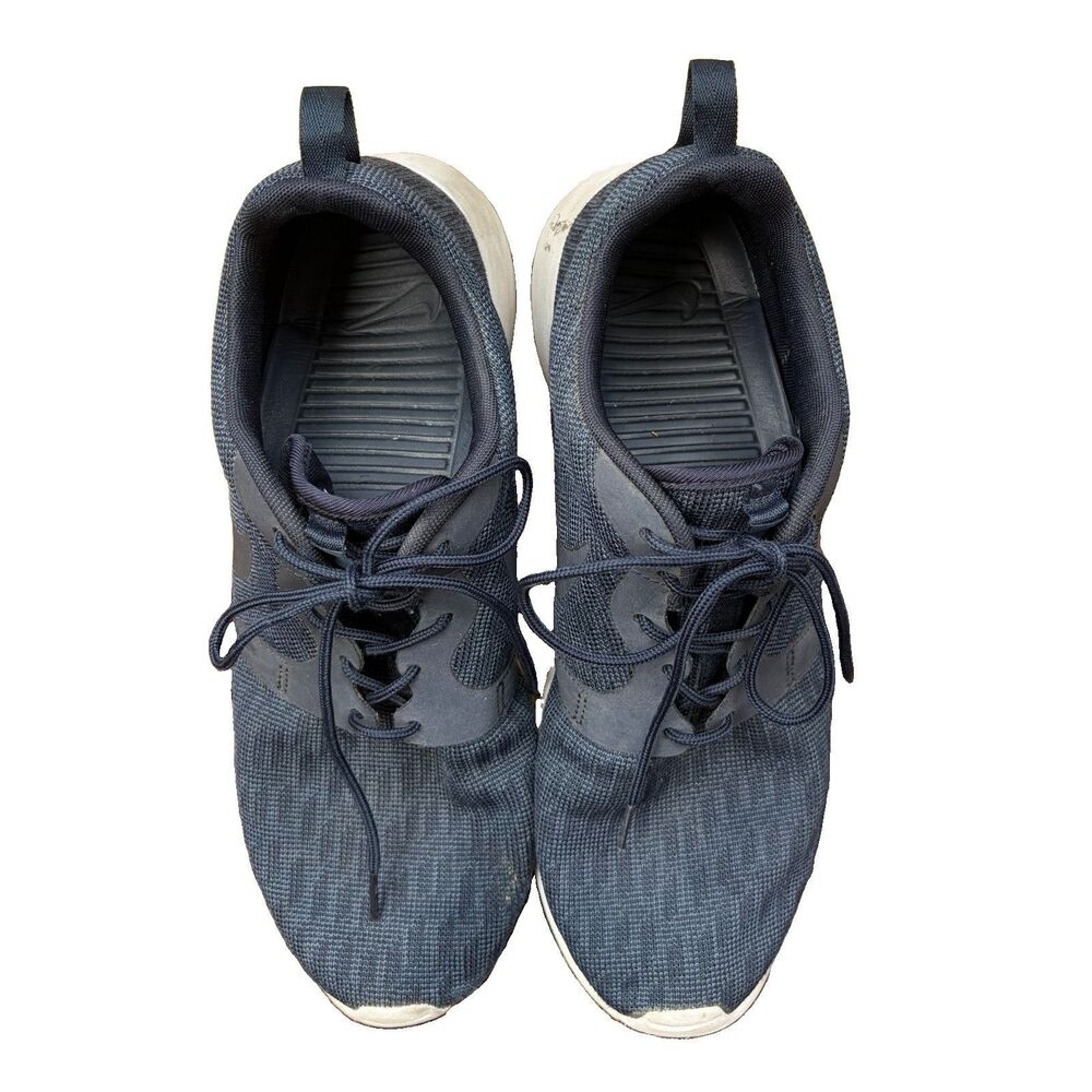 Nike Roshe One Knit Jacqard Navy Blue 11.5 Running Shoes Sneakers 777429-402 - Picture 7 of 10
